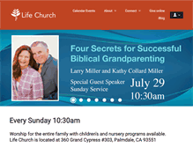 Tablet Screenshot of lifechurchav.com